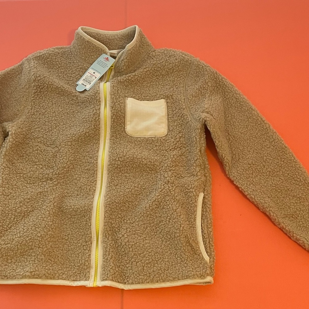 Cat & Jack girls medium zip up, pocketed Sherpa Jacket. NWT. Girls size medium. - Picture 4 of 7